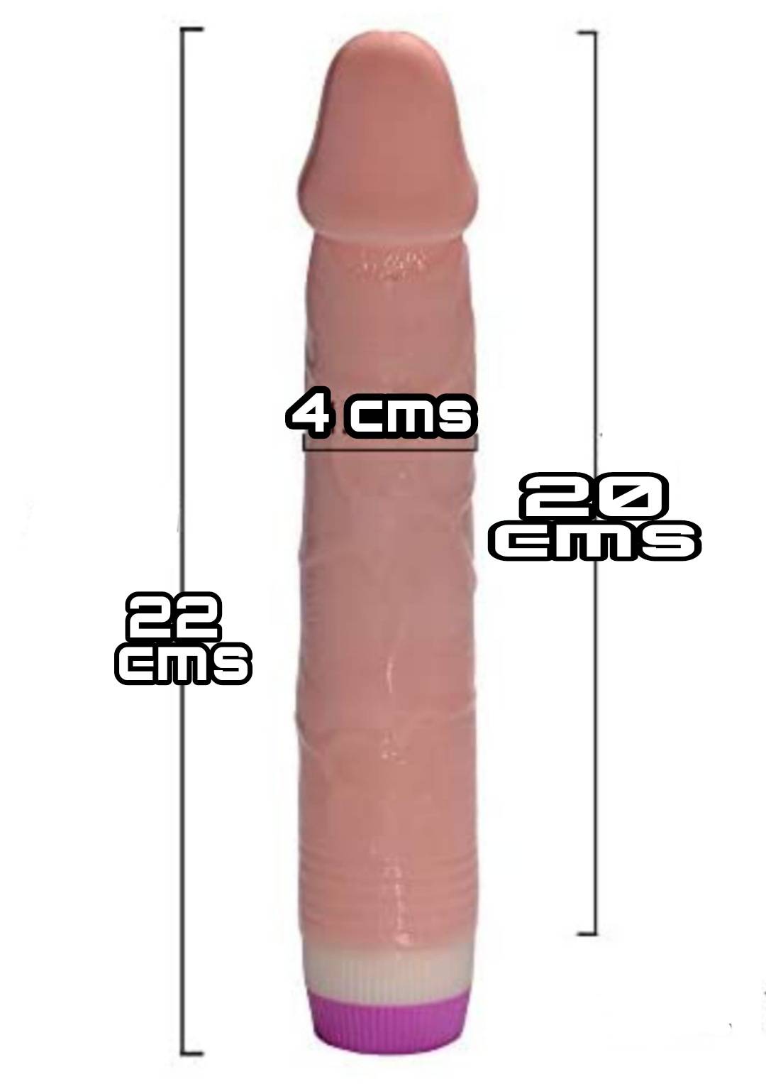 VIBRADOR DILDO REAL Negro A PILAS (20cm)