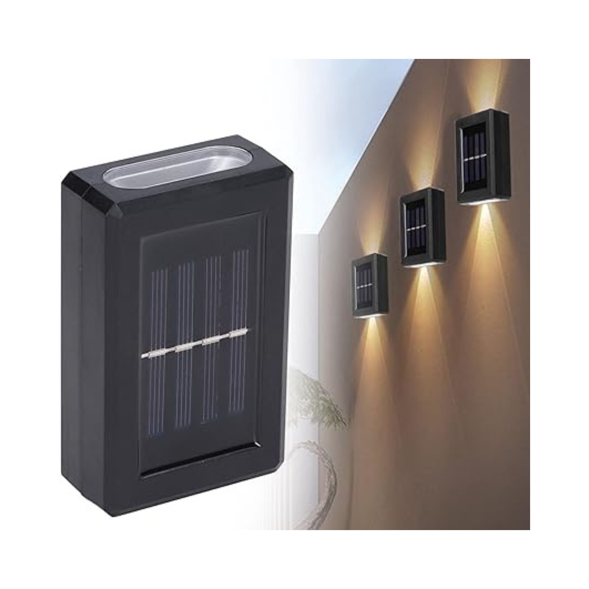 Luz de pared solar energía sostenible