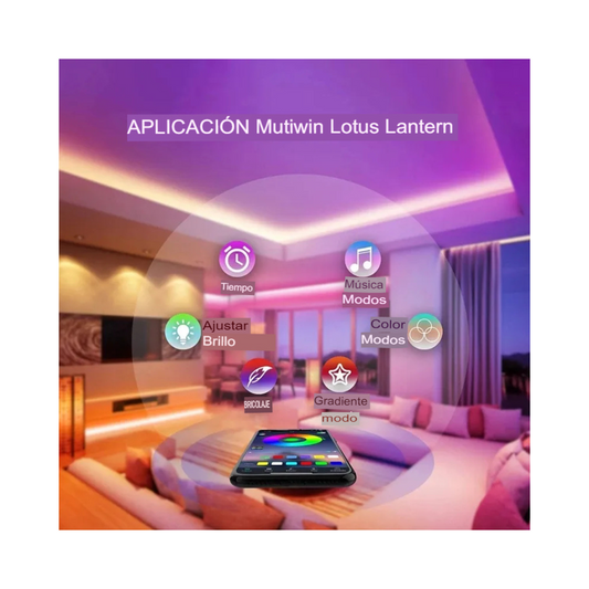 Tiras de luces RGB, 5 metros