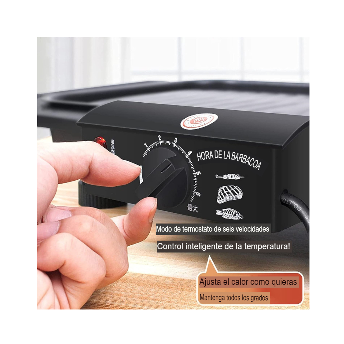 Parrilla Eléctrica de Mesa Antiadherente