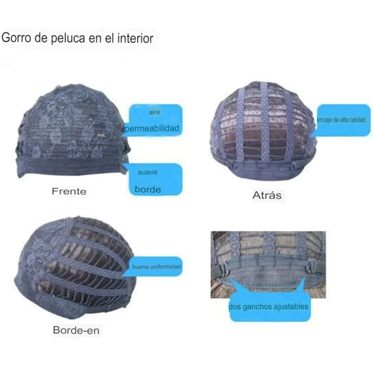 Peluca larga y rizada para mujer