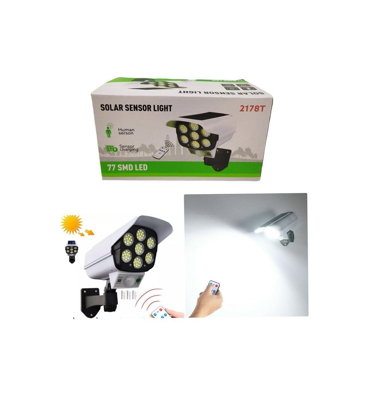 FOCO LED SOLAR TIPO CAMARA