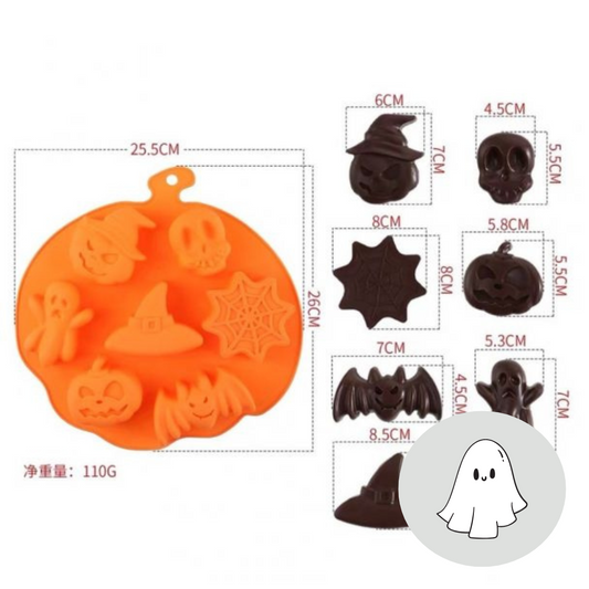 Moldes 7 Espacios Figuras Halloween