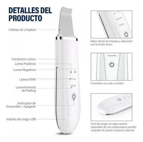 Limpiador Peeling Facial Ultrasónico