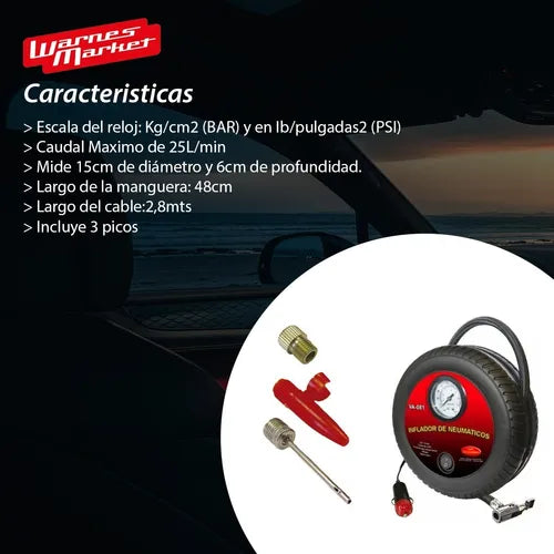COMPRESOR DE AIRE PORTABLE RUEDA