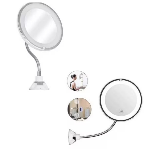 Espejo de maquillaje móvil LED x10
