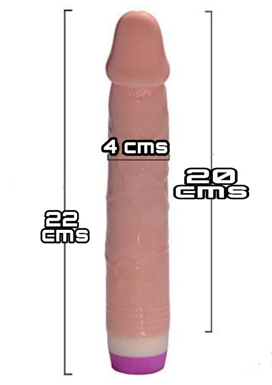 VIBRADOR DILDO REAL Negro A PILAS (20cm)