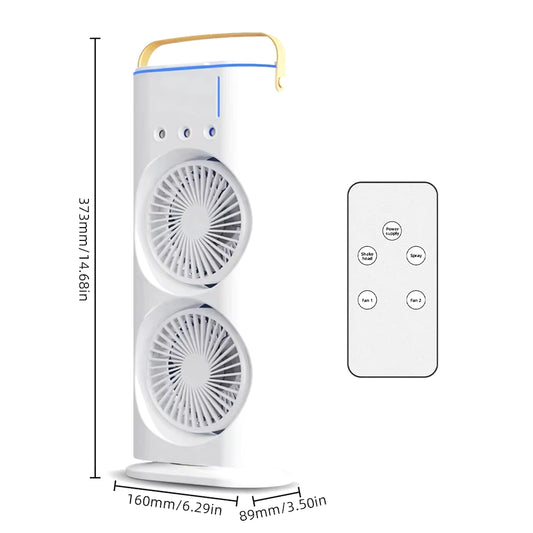 Ventilador doble humidificador