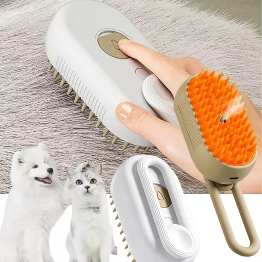Cepillo Eléctrico 4 En 1 A Vapor Para Mascotas