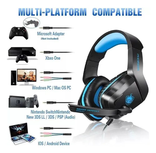 Audífonos Gamer Micrófono Phoinkas H1