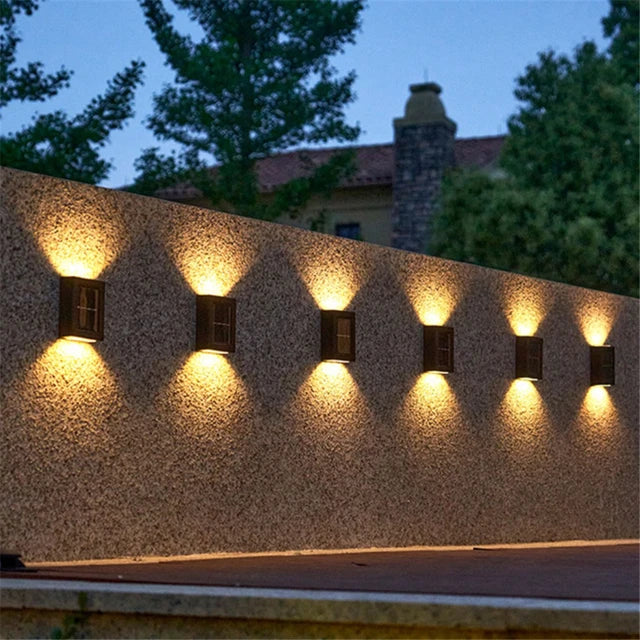 Luz de pared solar energía sostenible